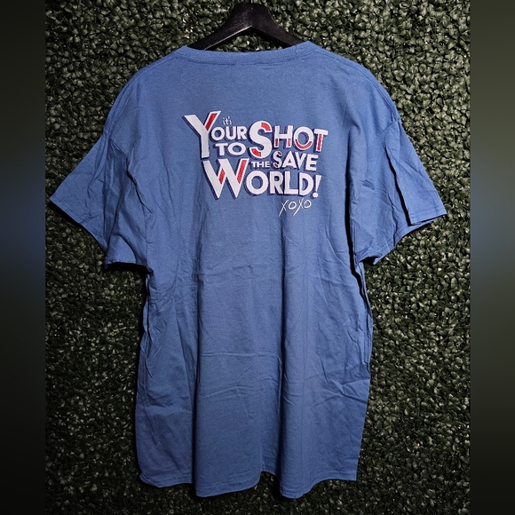 Hanes Blue Satire Covid Graphic Men's Tee - Picture 4 of 5